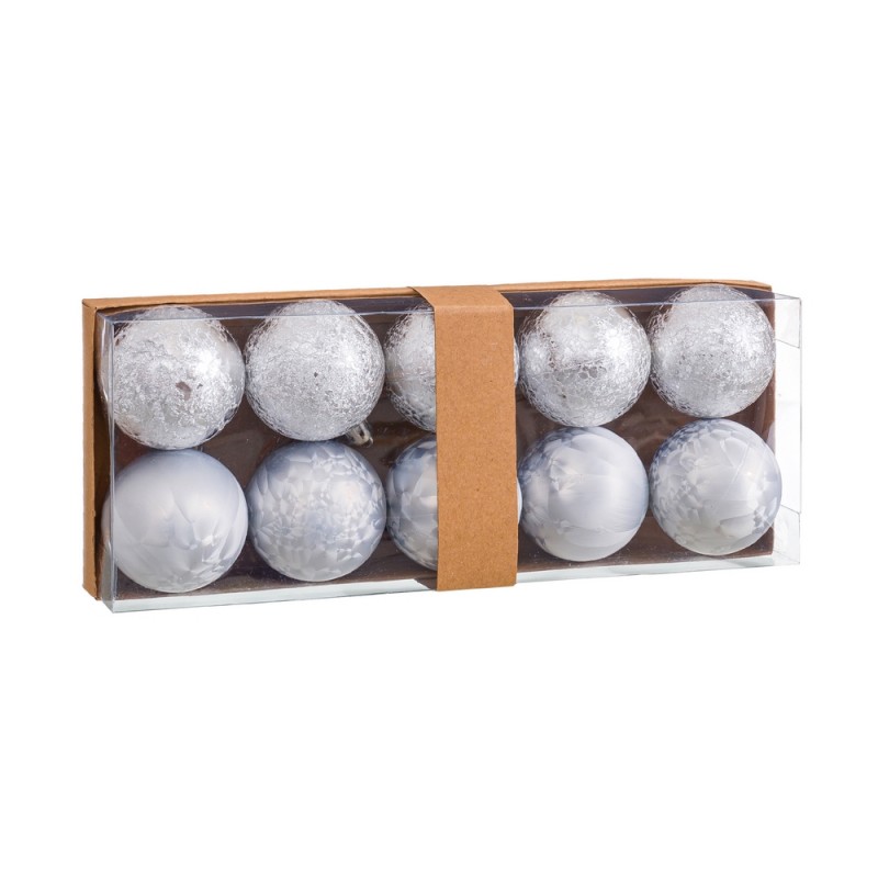 10 palline d'acqua plastica argento 5 x 5 x 5 cm