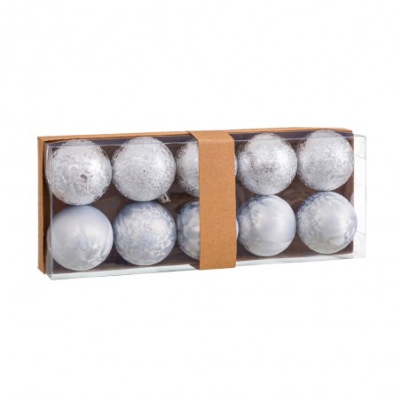 10 palline d'acqua plastica argento 5 x 5 x 5 cm