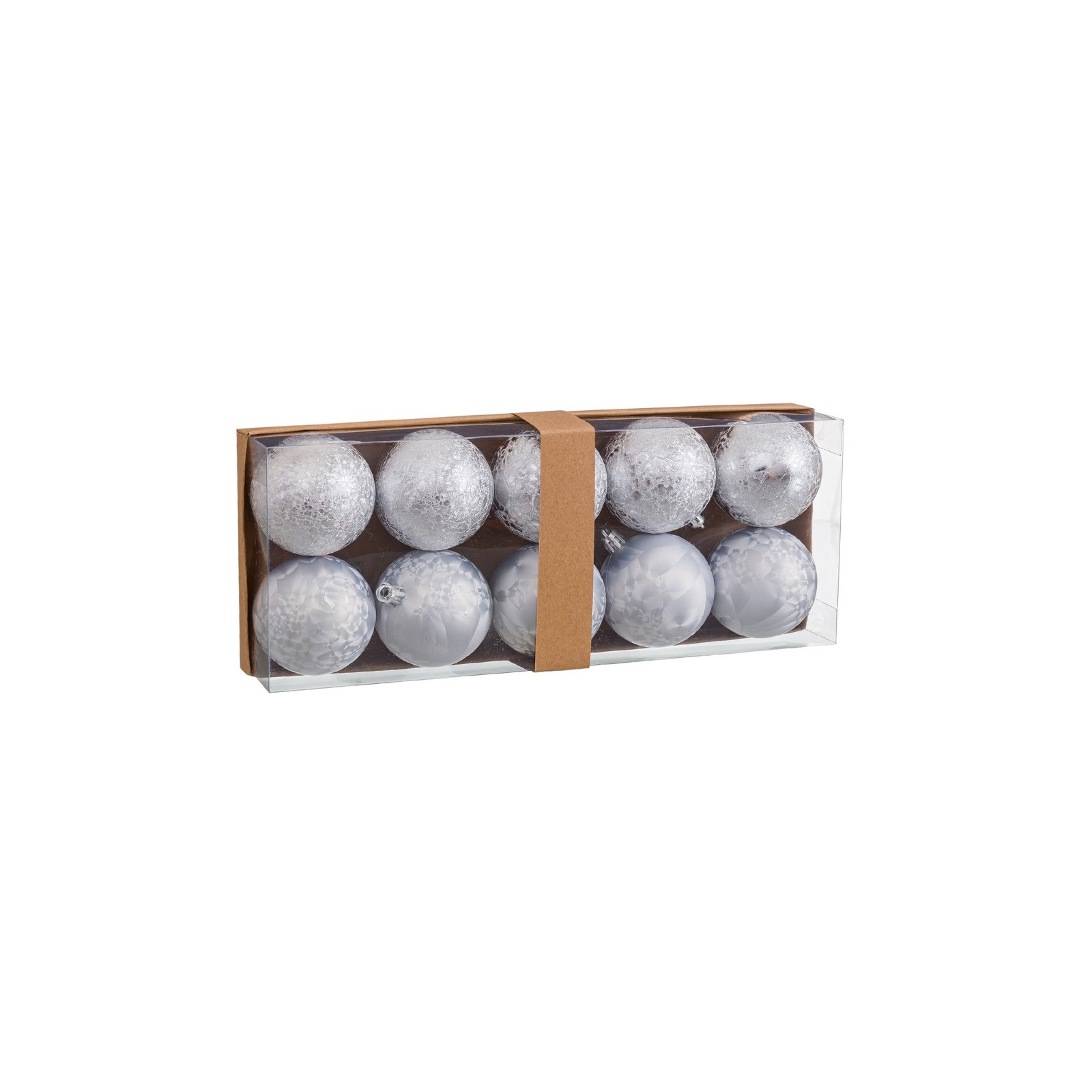 10 palline d'acqua plastica argento 6 x 6 x 6 cm