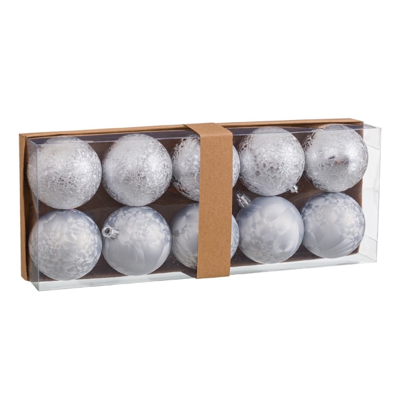 10 palline d'acqua plastica argento 6 x 6 x 6 cm