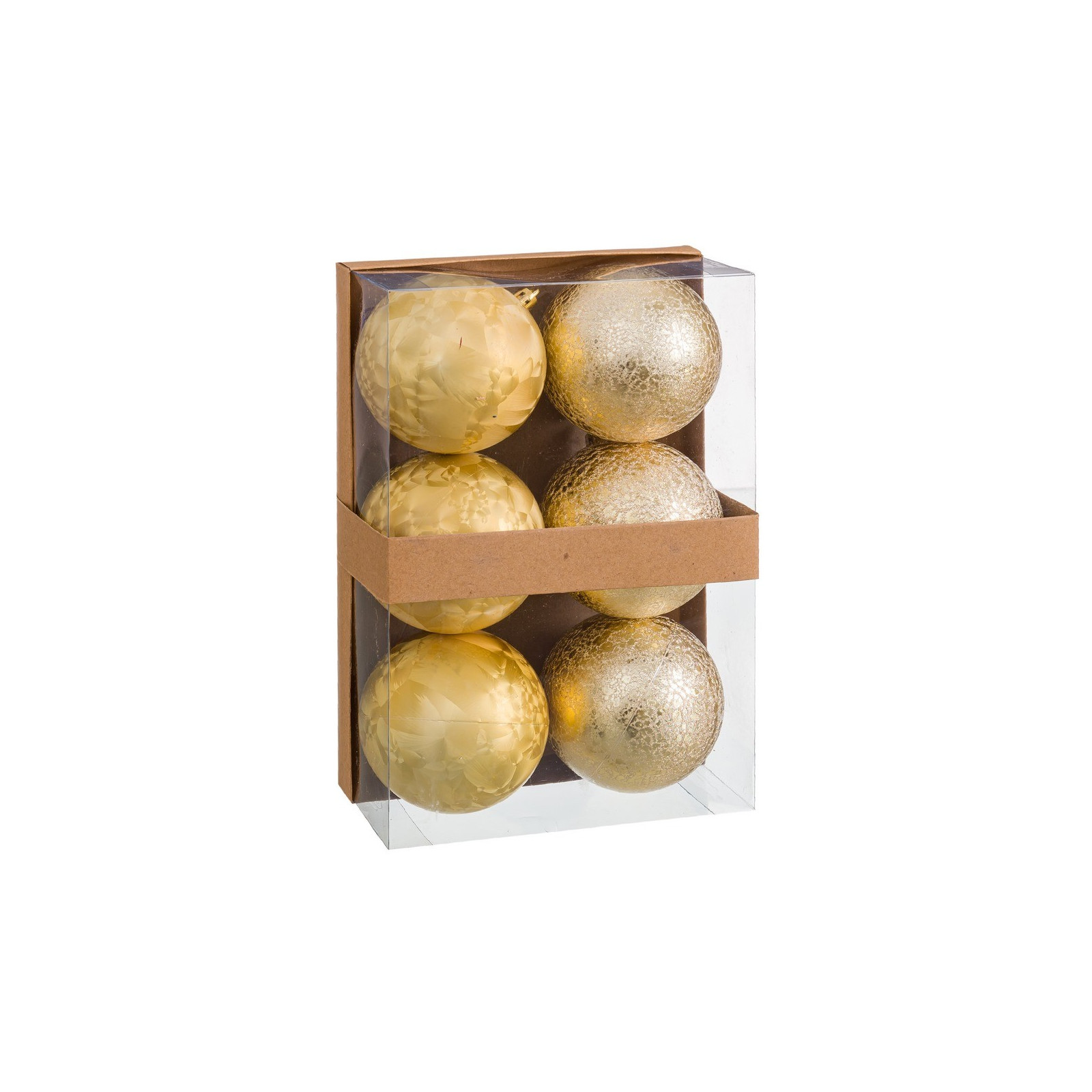 S 6 palle d'acqua plastica oro 8 x 8 x 8 cm