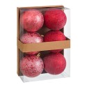 S 6 palline d'acqua plastica rossa 8 x 8 x 8 cm