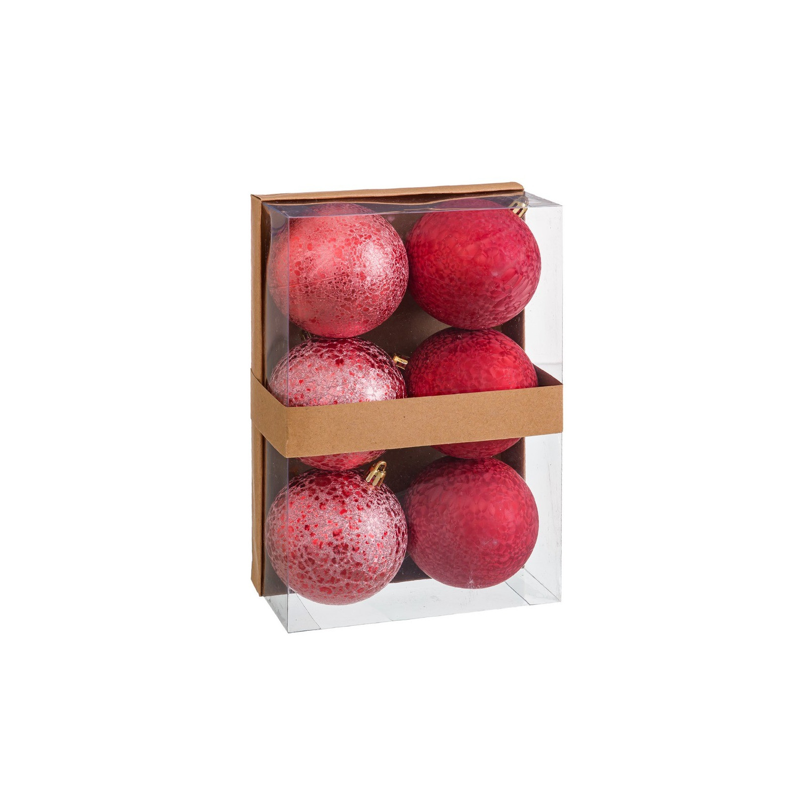 S 6 palline d'acqua plastica rossa 8 x 8 x 8 cm