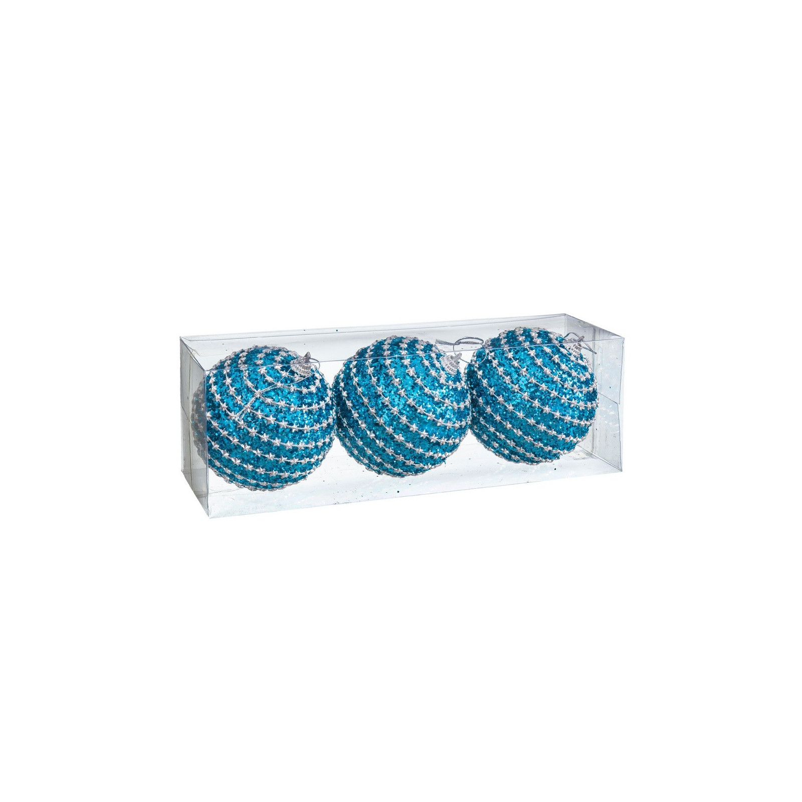 3 palle in poliuretano turchese 8 x 8 x 8 cm