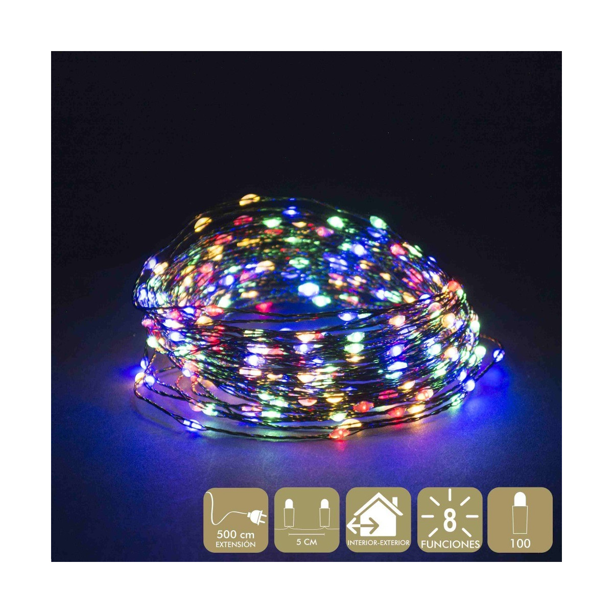 100 catenelle microled multicolori