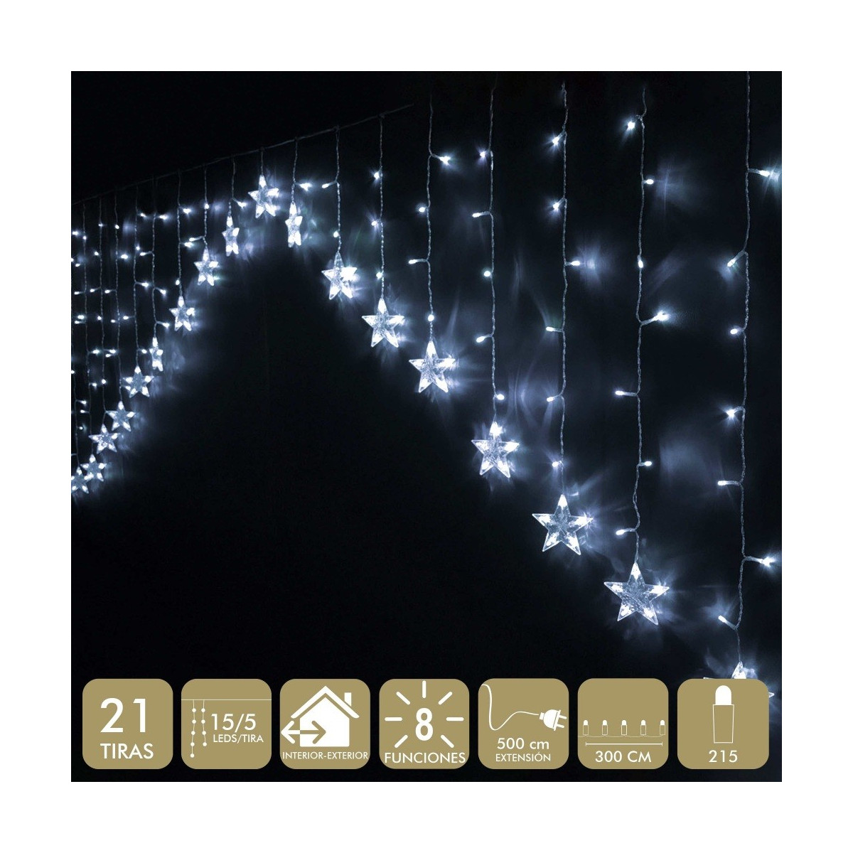 Tenda stelle 215 led bianco