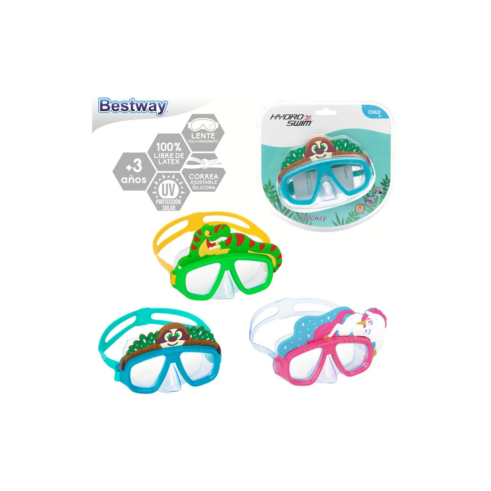 Maschera infantile 3-6 anni 3 m subacquea