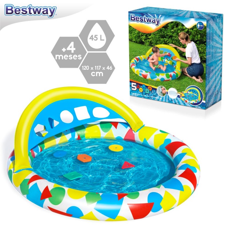 Piscina splash and learn gonfiabile 120 x 117 x 36 cm