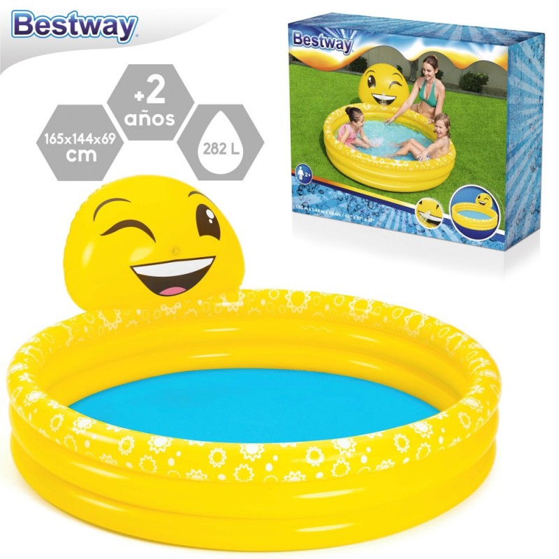 Piscina attività emoji gonfiabile 165 x 144 x 69 cm