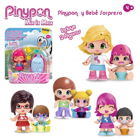S 2 Figura Pinypon E Baby Sorpresa 4 M 8 Cm