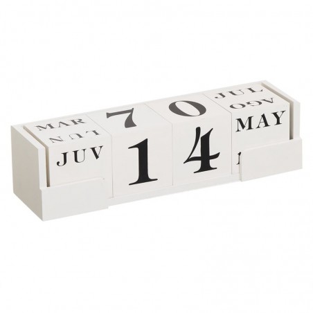 Calendario in legno crema
