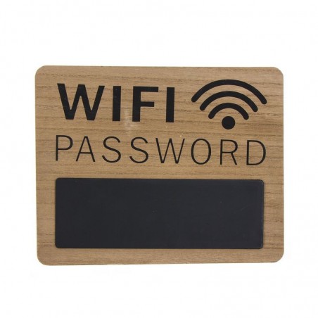 Lavagna in legno password wifi