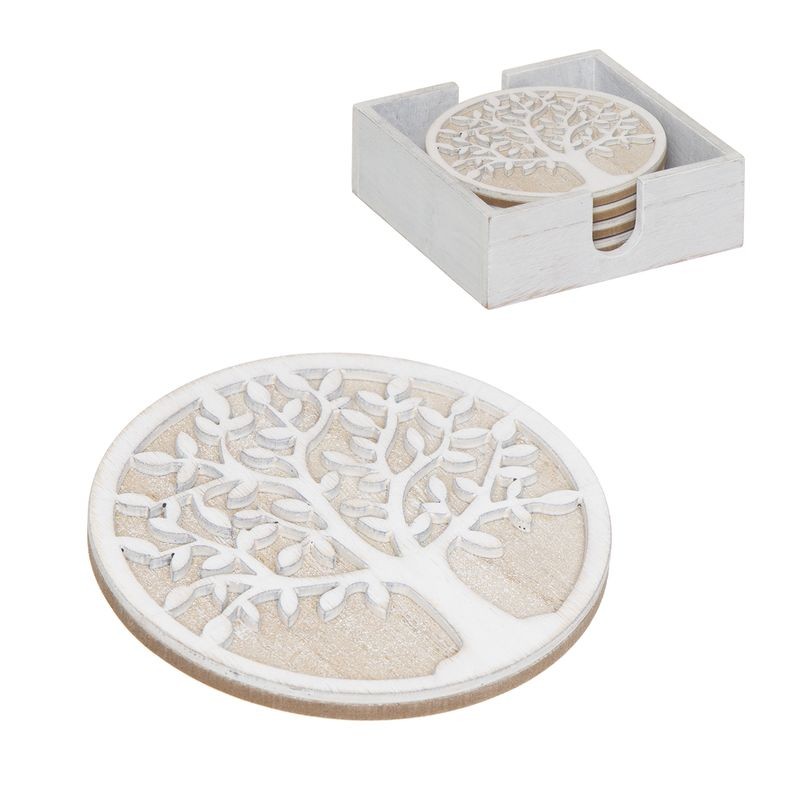 Set 5 sottobicchieri con vassoio a fiore - Per la casa e per te - C