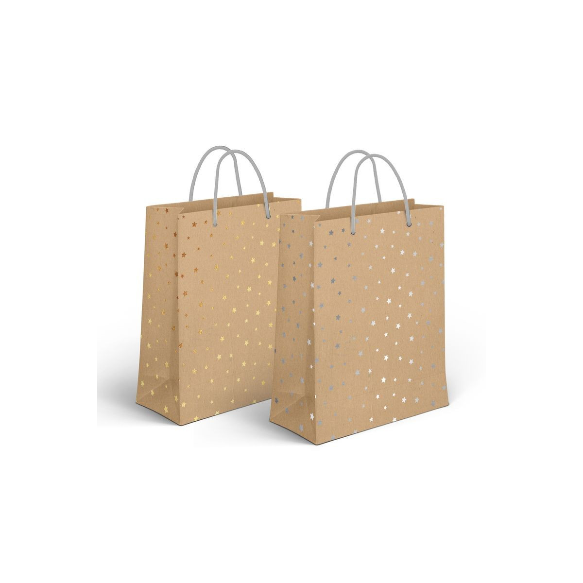 Borsa di carta media con stelle 2c