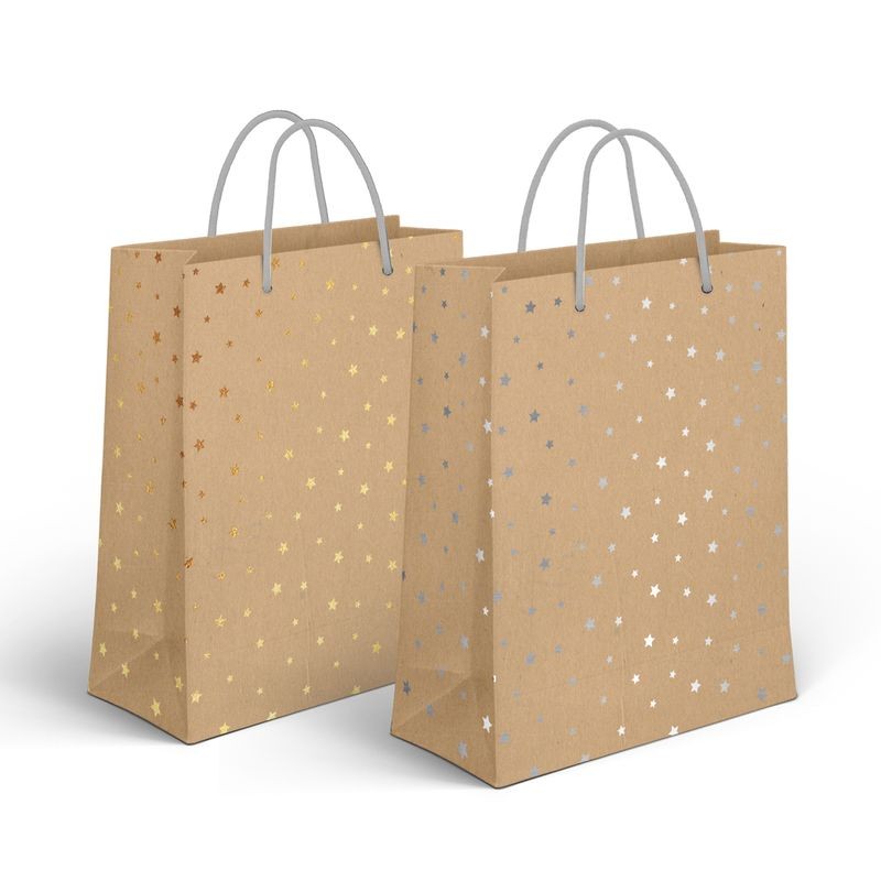 Borsa di carta media con stelle 2c