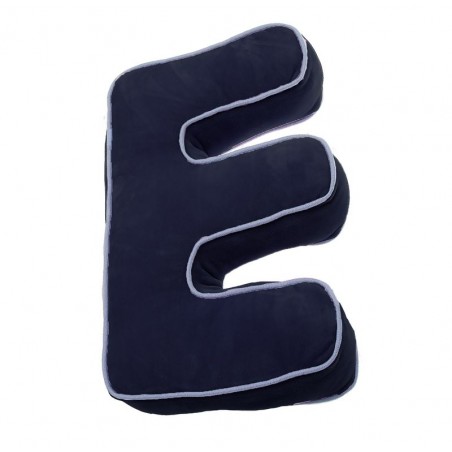 Cuscino forma lettera e blu marino