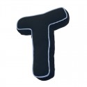 Cuscino forma lettera t blu marino