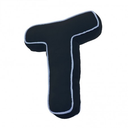 Cuscino forma lettera t blu marino