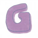 Cuscino forma lettera g rosa