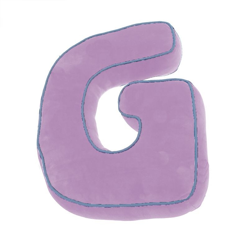 Cuscino forma lettera g rosa