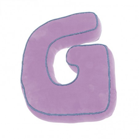 Cuscino forma lettera g rosa