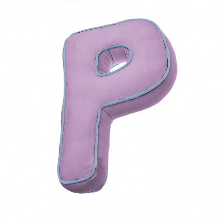 Cuscino rosa lettera p