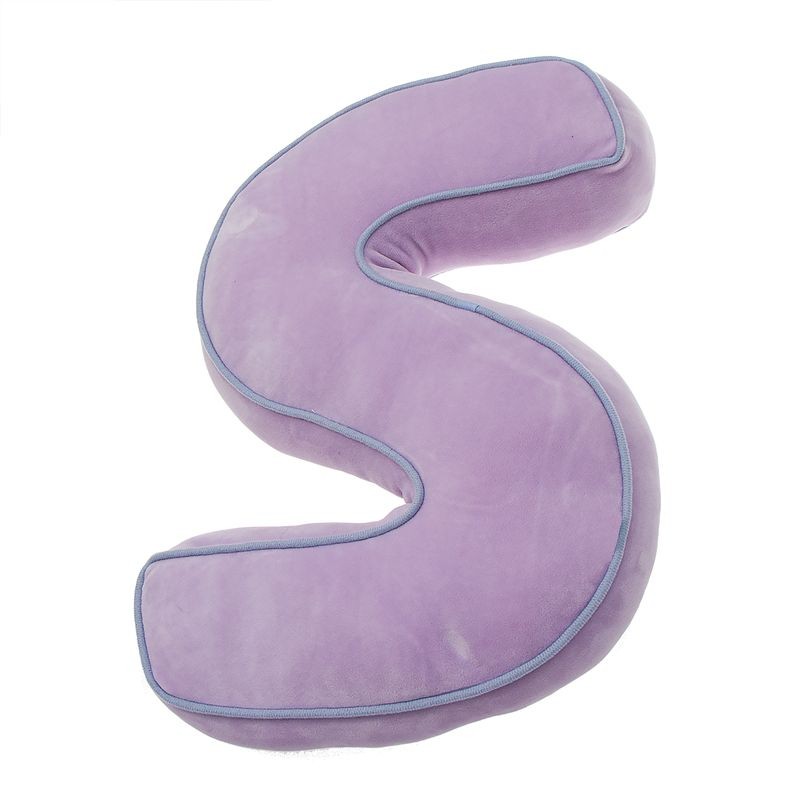 Cuscino forma lettera s rosa