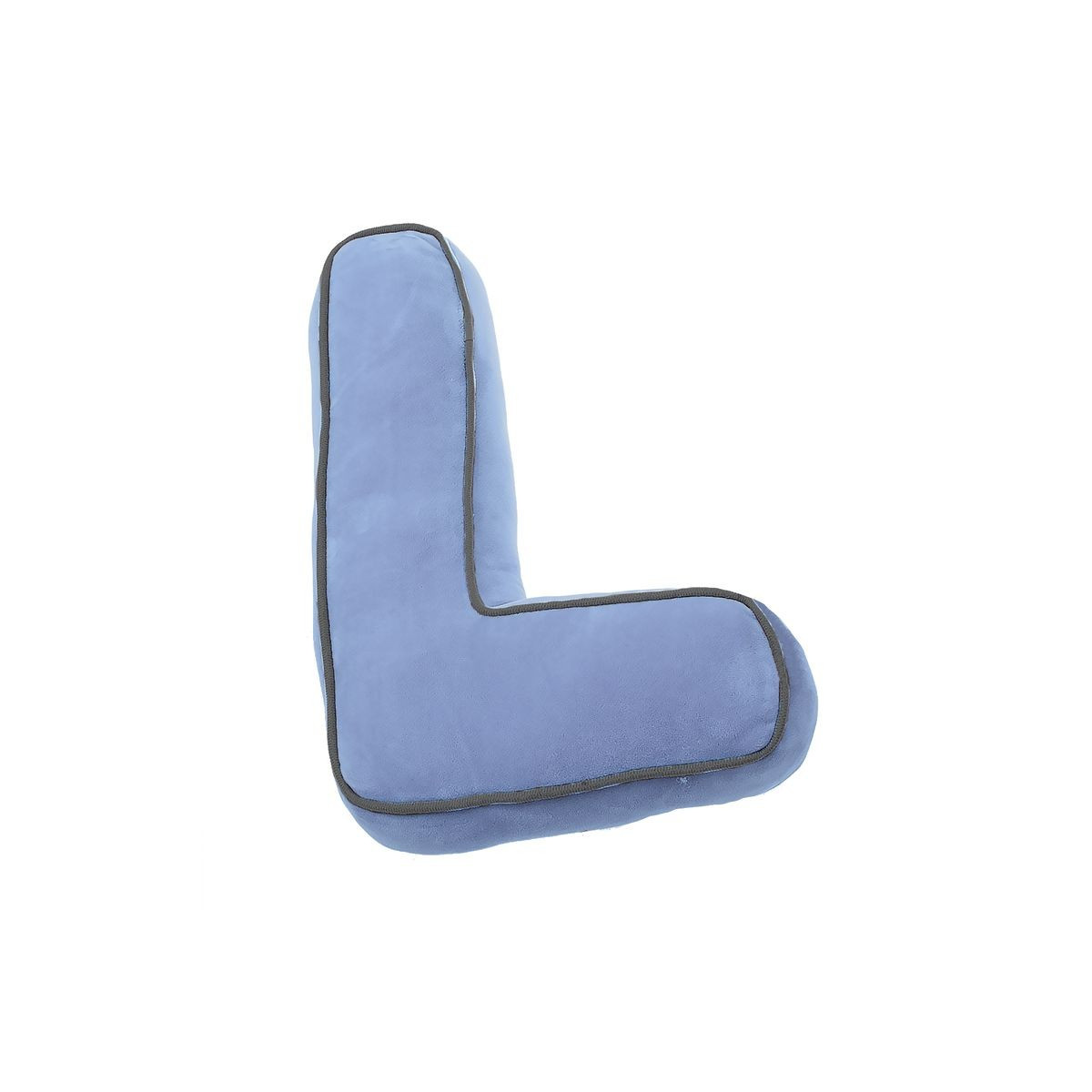 Cuscino a forma di lettera l blu