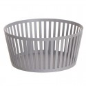 Paniera in Metallo di Colore Grigio Design Moderno e Funzionale