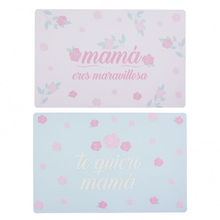 Tovaglietta Individuale in Plastica per Mamma – Design Floreale in Due Colori Assortiti