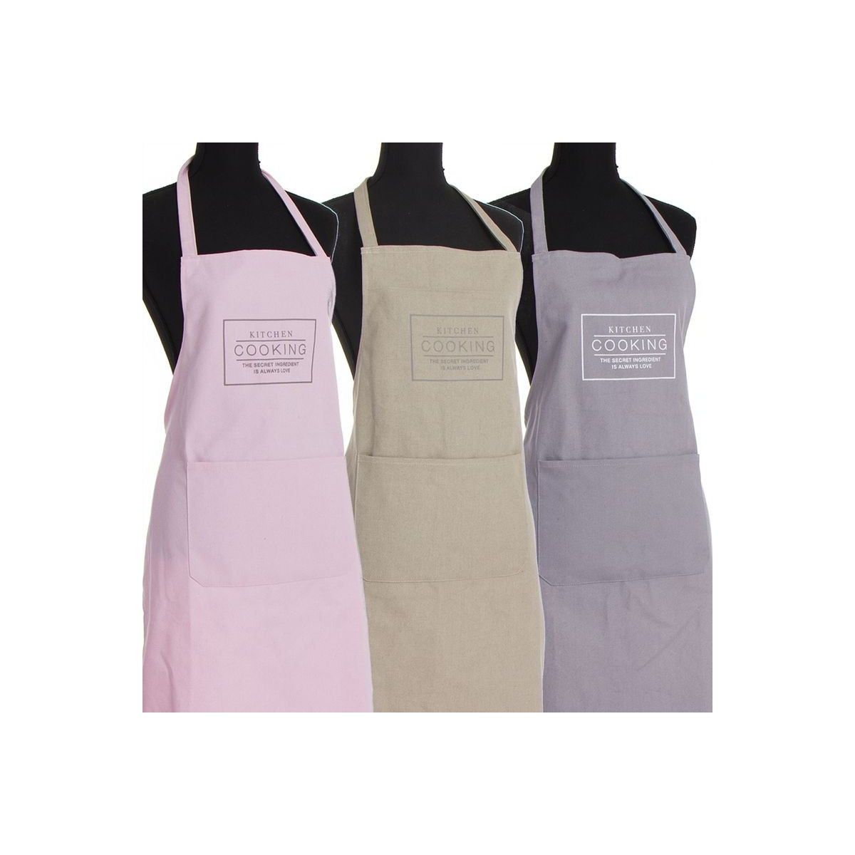 Grembiule essenziale con assortimento di tasche in 3 colori