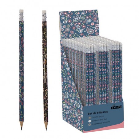 Set di 8 matite con design floreale Eleganza e stile per scrivere e disegnare