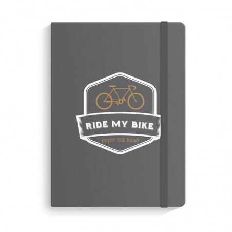 Taccuino con gomma l bici