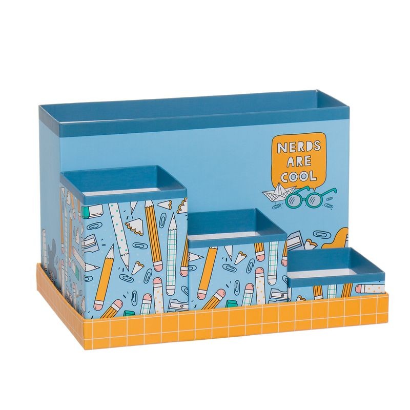 Organizzatore scrivania matite blu