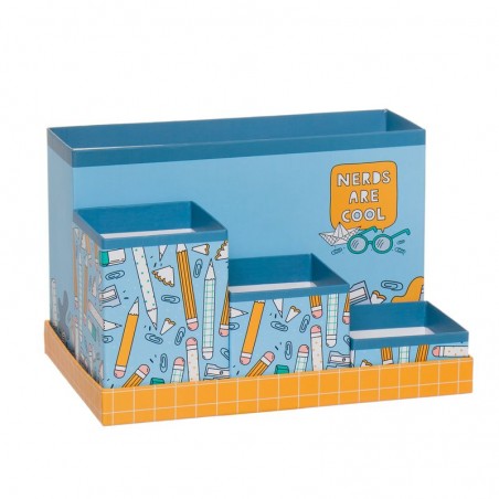 Organizzatore scrivania matite blu