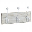 Appendiabiti in legno 3 ganci bianco