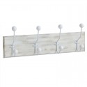 Appendiabiti in legno 4 ganci bianco