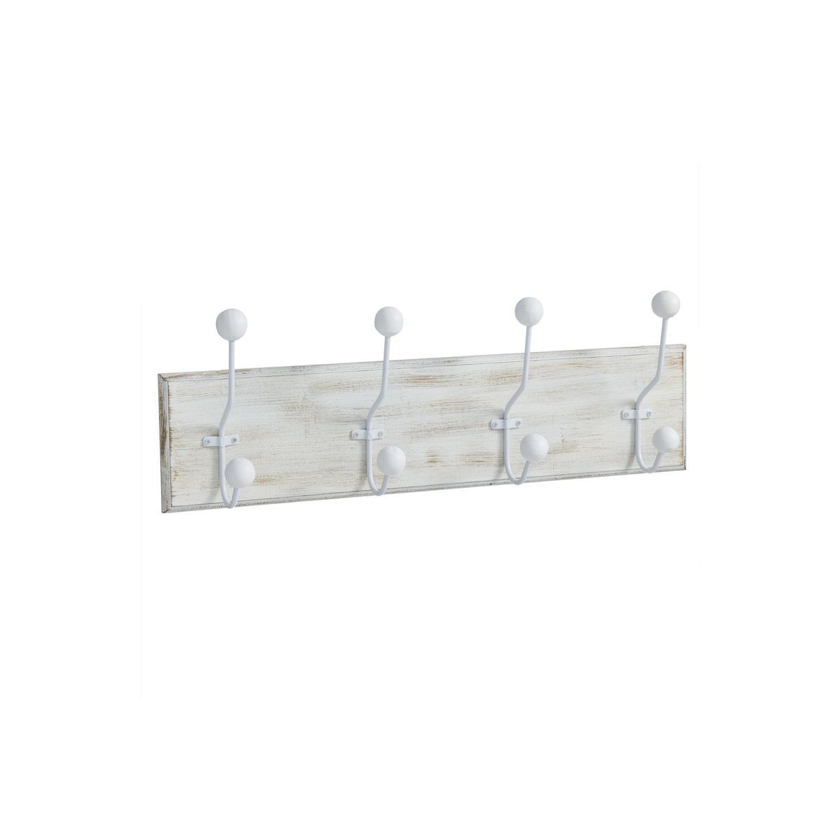 Appendiabiti in legno 4 ganci bianco