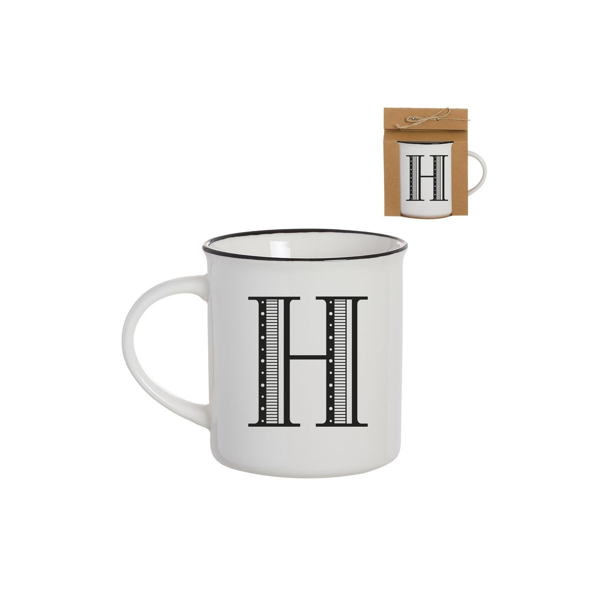 Tazza vintage lettera h 475ml