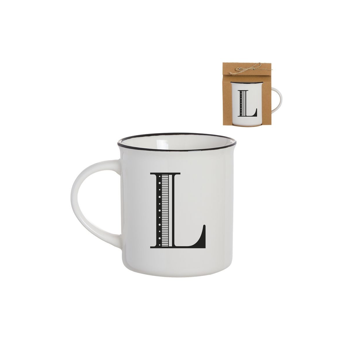 Tazza vintage lettera l 475ml