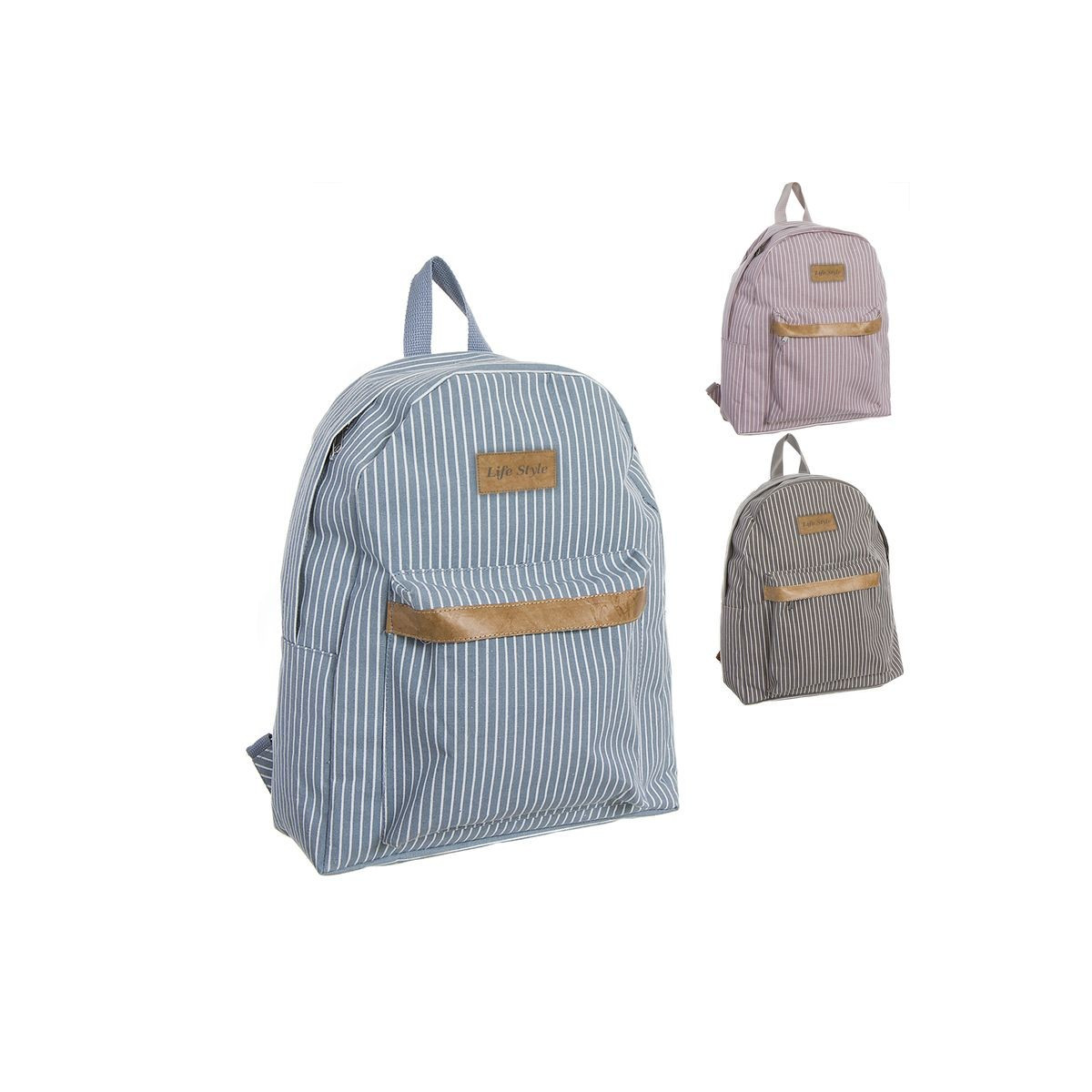 Zaino in tessuto a righe Stile e comfort per la vita quotidiana