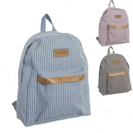 Zaino in tessuto a righe Stile e comfort per la vita quotidiana