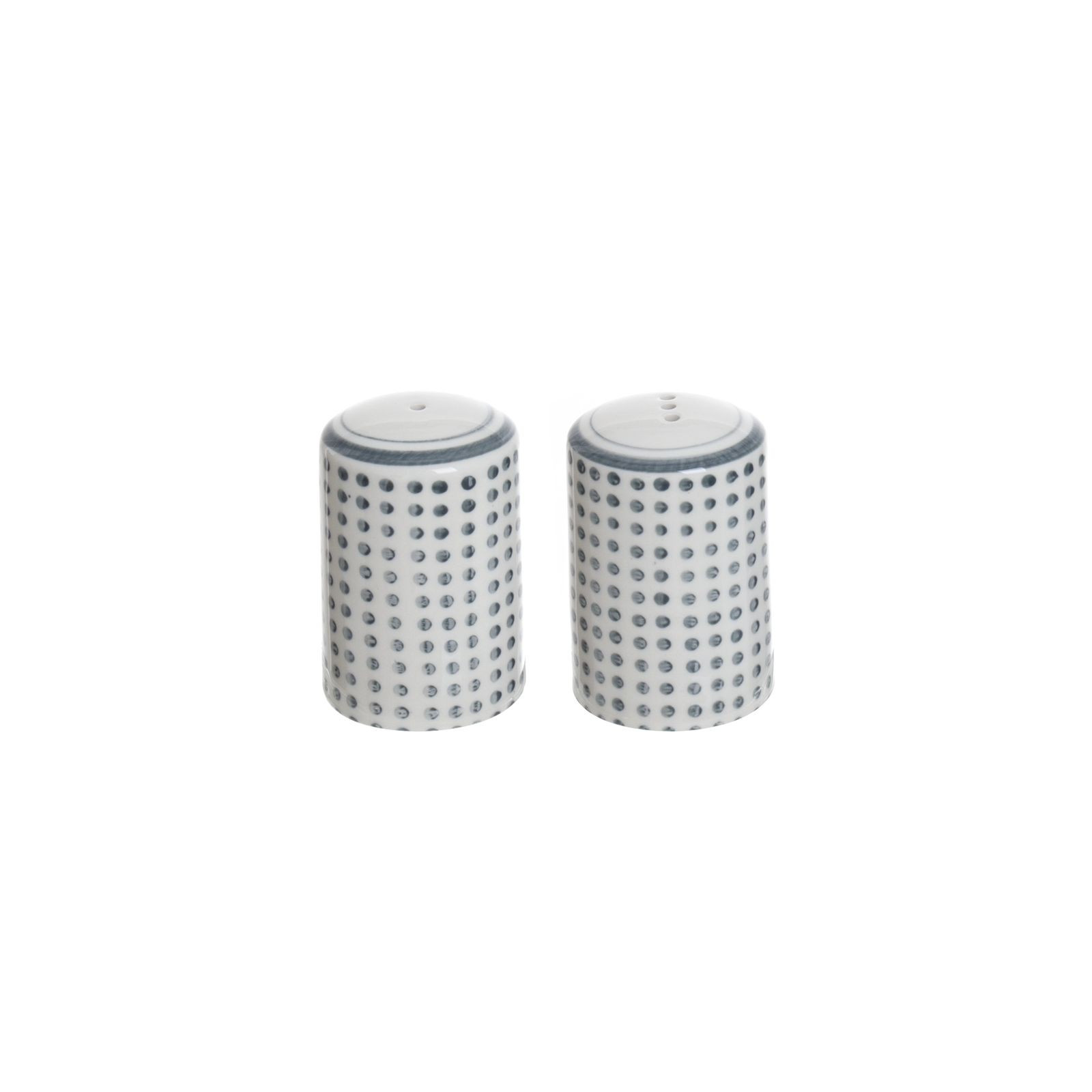 Set di saliera e pepiera in ceramica a pois