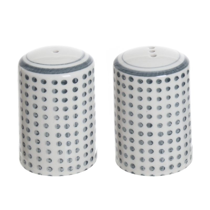Set di saliera e pepiera in ceramica a pois