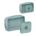 Set di 2 necessaires verde acqua
