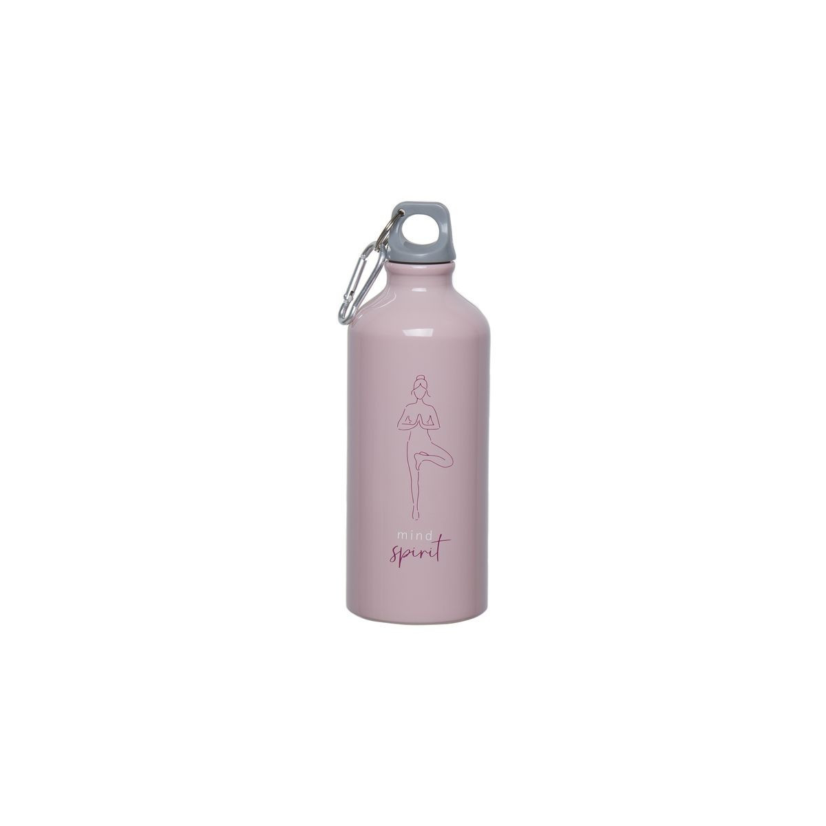 Bottiglia alluminio 600ml yoga rosa