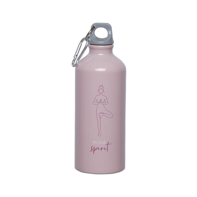 Bottiglia alluminio 600ml yoga rosa