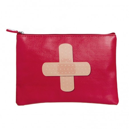 Borsa da toilette piatta con kit di pronto soccorso e cerotto