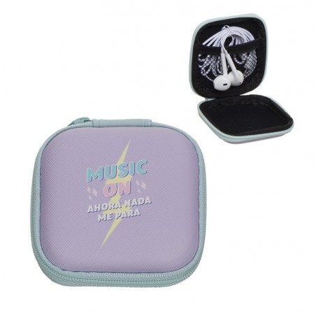 Cuffie con musica sulla custodia