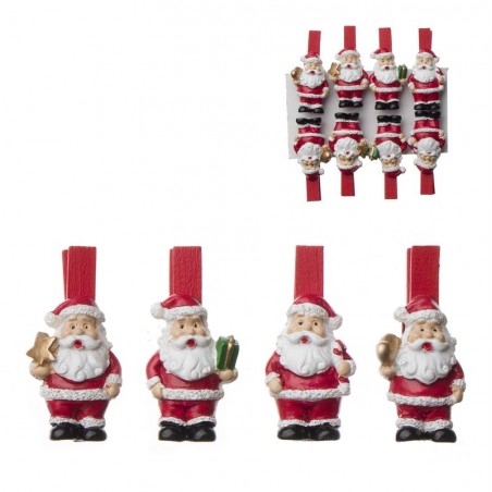 Pinzette Per Babbo Natale In Confezione Da 8